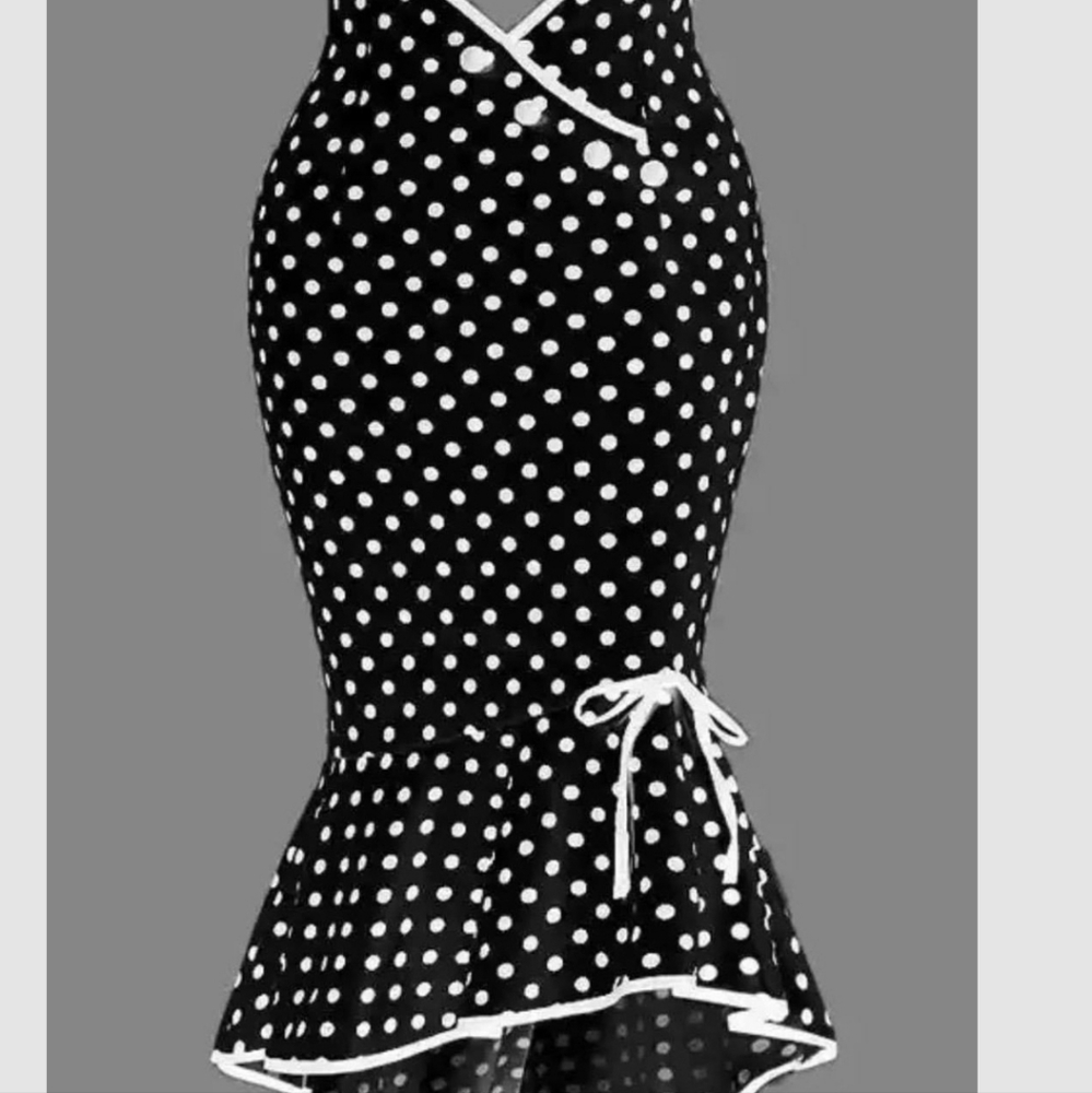 Polka-dot black Skirt
